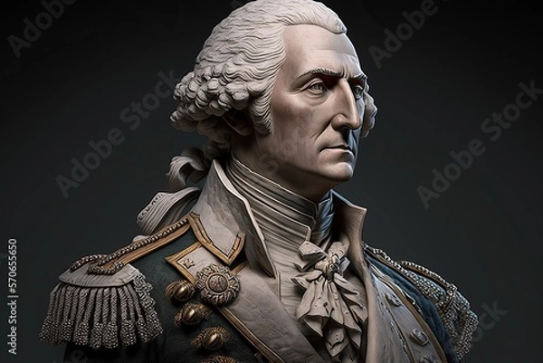 Fototapeta statue of George Washington , Generative ai