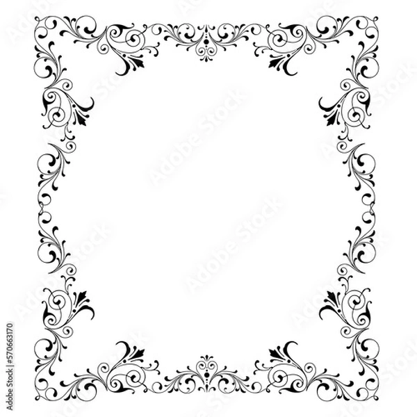 Obraz frames in vintage style with elements of ornament, art, pattern, background, texture