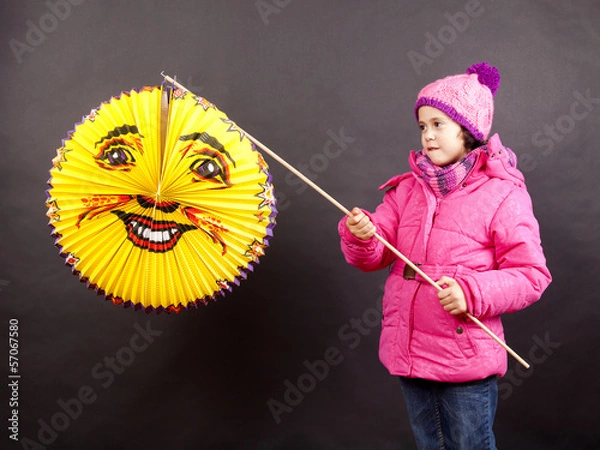 Obraz Kind mit Laterne