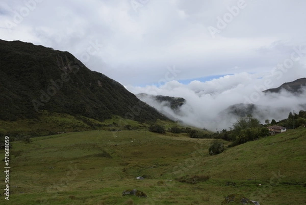 Obraz clouds over the mountains