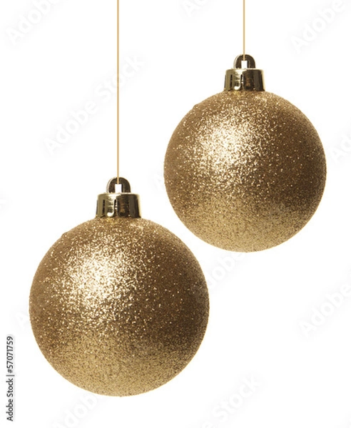 Obraz Weihnachtskugeln gold