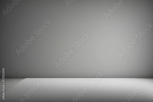 Obraz empty white room - Generate AI