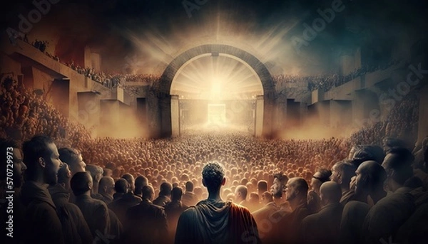Obraz Revelation of Jesus Christ,  Jerusalem of the Bible. Generative AI