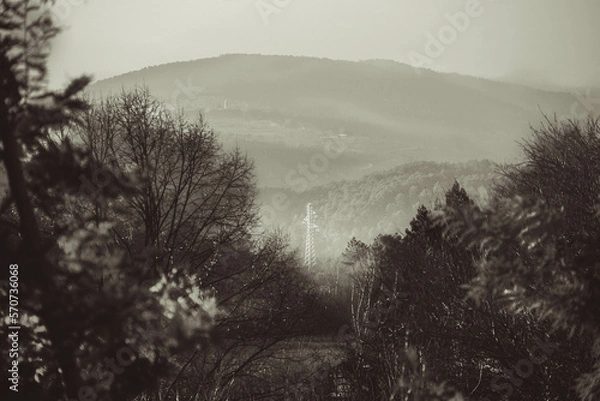 Obraz mist in the mountains