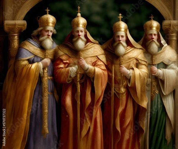 Obraz Four Kings, Generative AI Illustration