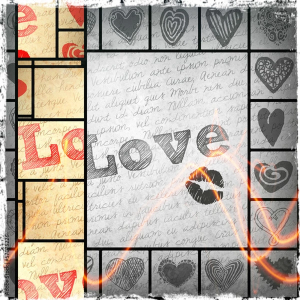 Obraz love noir et blanc