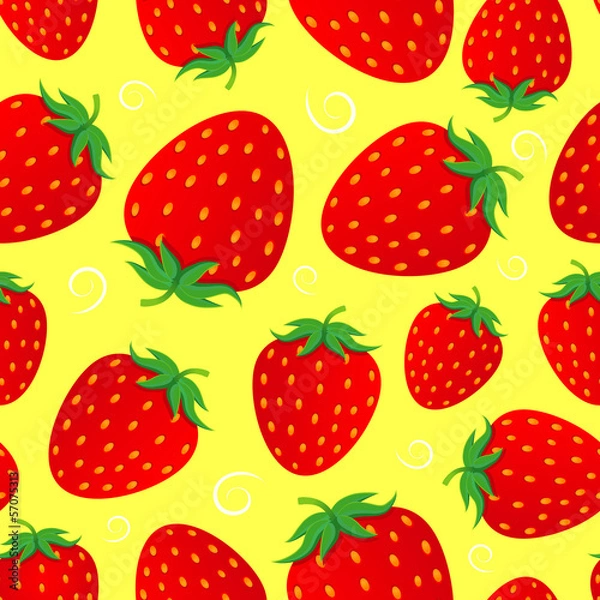 Fototapeta Seamless Strawberry Pattern Vector