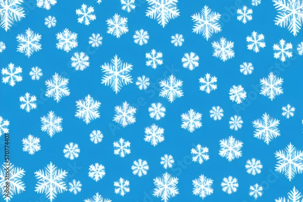 Fototapeta seamless pattern with snowflakes