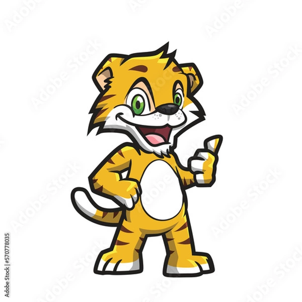 Fototapeta tiger cartoon character