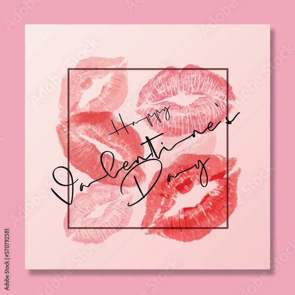 Obraz Greeting Valentine's day vector design