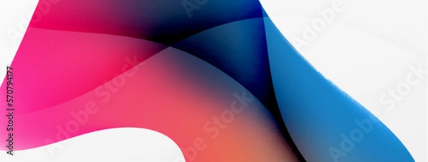Fototapeta Fluid color abstract background. Liquid gradients, wave pattern. Trendy techno business template for wallpaper, banner, background or landing