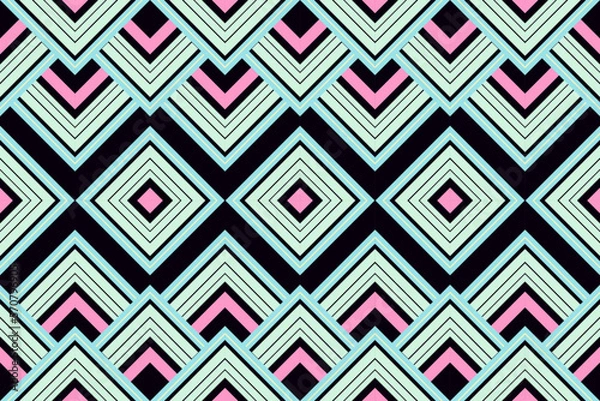 Fototapeta Seamless abstract geometric pattern. Vector Illustration.