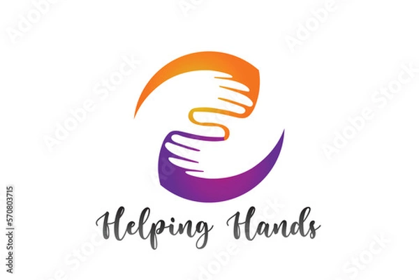 Fototapeta Logo handshake connection icon vector image design. Conceptual connected hands business identity card graphic illustration