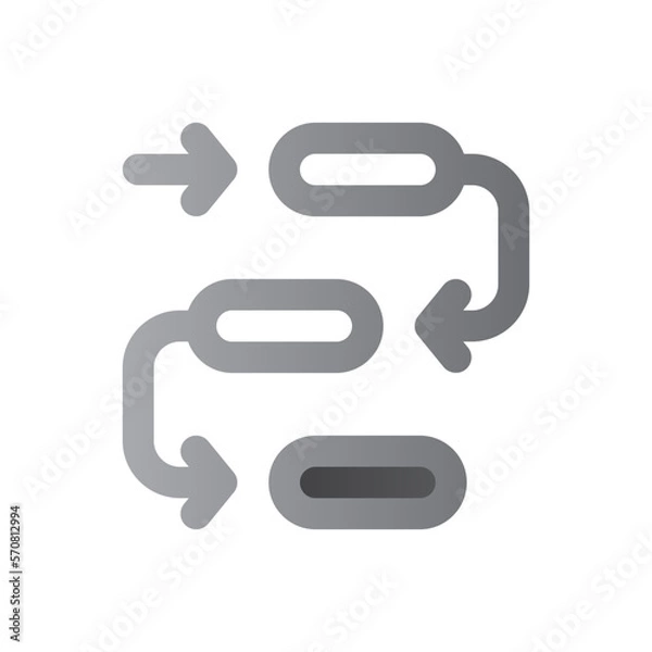 Fototapeta dependencies two tone gradient icon