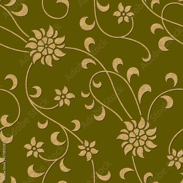 Fototapeta Geometrical Golden Foil Design with background