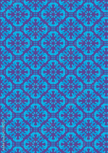 Obraz seamless pattern with blue flowers