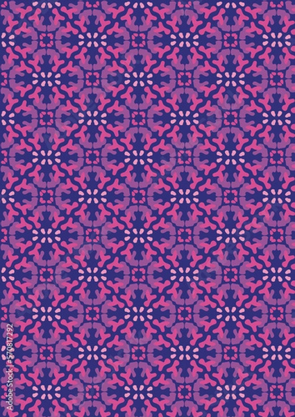Fototapeta seamless pattern in purple lines and dots