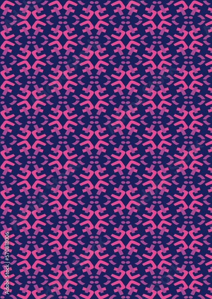Obraz seamless pattern in purple and pink shapes