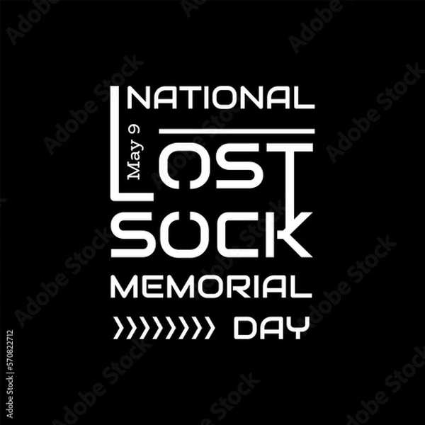 Fototapeta National Lost Sock Memorial Day . Geometric design suitable for greeting card poster and banner