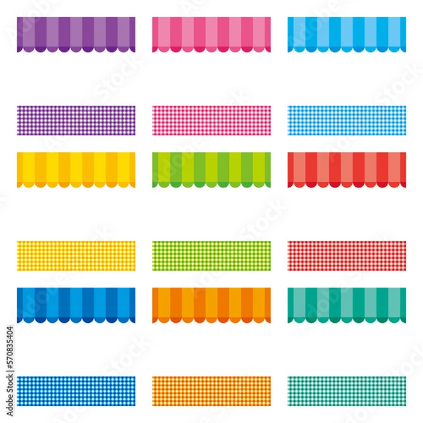 Fototapeta お店 屋根 フレーム 9色セット