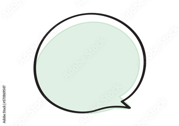 Fototapeta シンプルでおしゃれな手描き吹き出しのイラスト