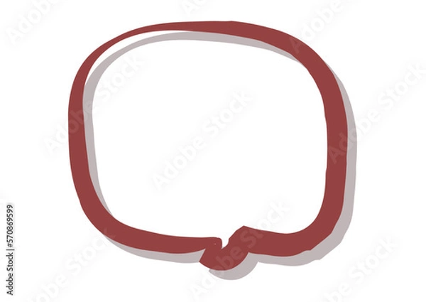 Fototapeta 四角形の和風吹き出し