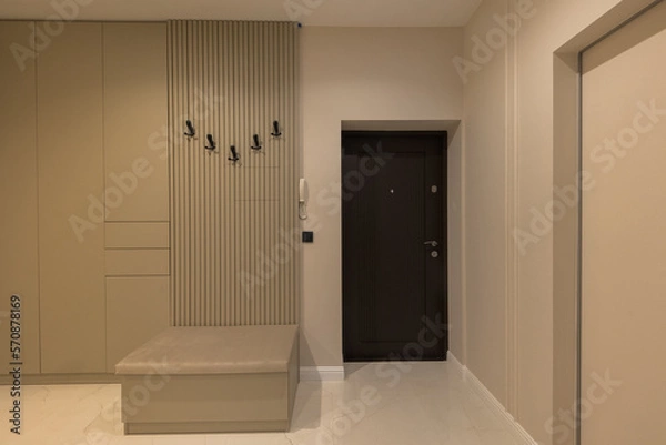 Fototapeta Interior of a corridor in a modern apartment in a new building