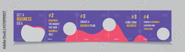 Fototapeta Instagram Carousel Template
Set of editable social media instagram carousel post