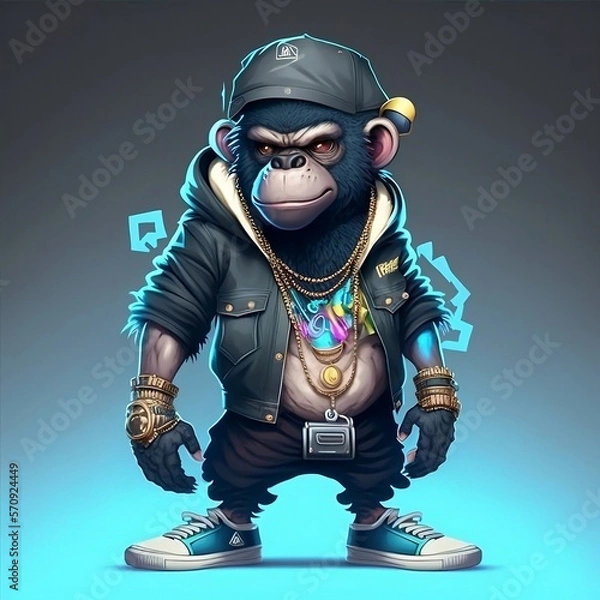 Fototapeta Mascot Character Monkey