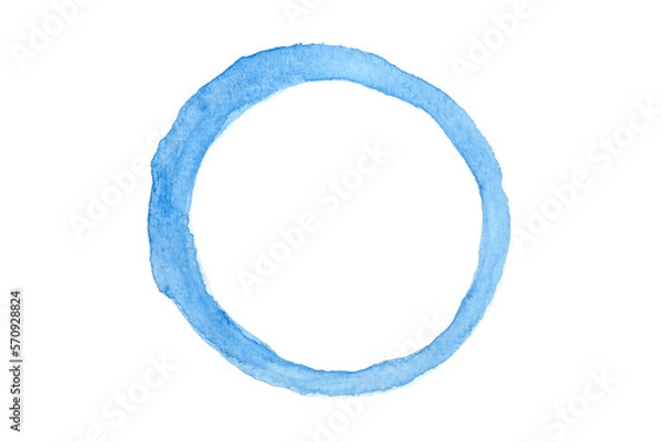 Fototapeta Blue watercolor circle, elements