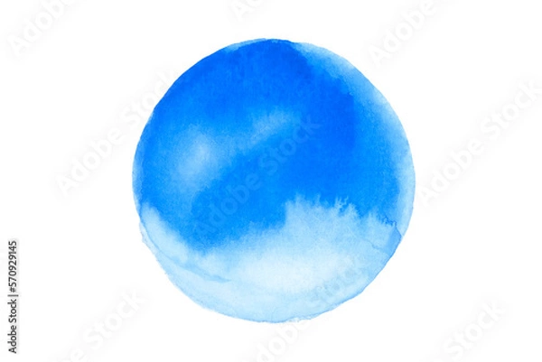 Fototapeta Blue watercolor circle, background