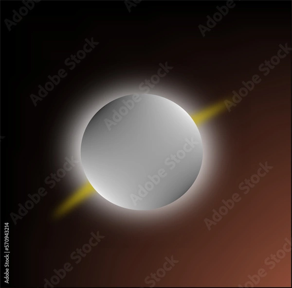 Fototapeta Moon sphere with dark background vector illustration