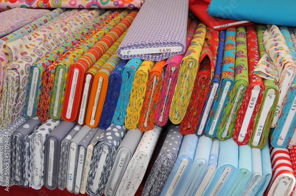 Obraz Stoffballen, bunte Stoffe