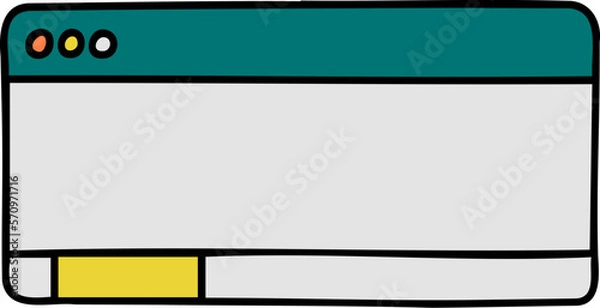 Fototapeta Handdrawn Square Tab User Interface 