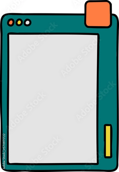Fototapeta Handdrawn Media Frame User Interface Drawing Vector