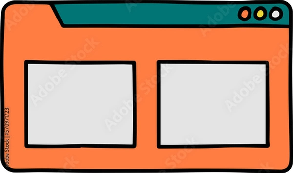 Fototapeta Media Browser User Interface Vector