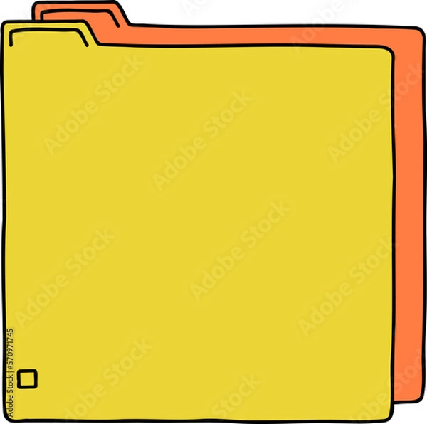 Fototapeta Handdrawn User Interface Folder Vector