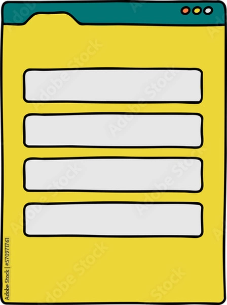 Fototapeta Handdrawn User Interface Form Vector