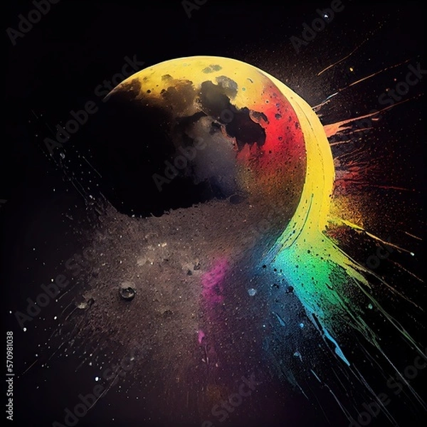 Obraz Spray paint of moon.