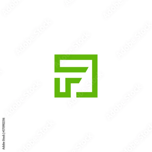 Obraz f logo, icon, vector, illustration, silhouette, line art, for business and growing business
