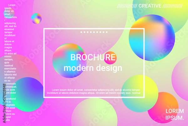 Fototapeta Abstract geometric texture. 3d ball shape gradients for decoration design.