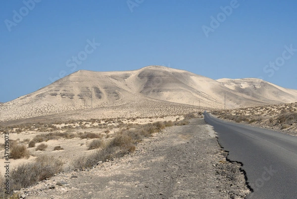Fototapeta Dunes of the Sotavento Beach in Jandia, Fuerteventura