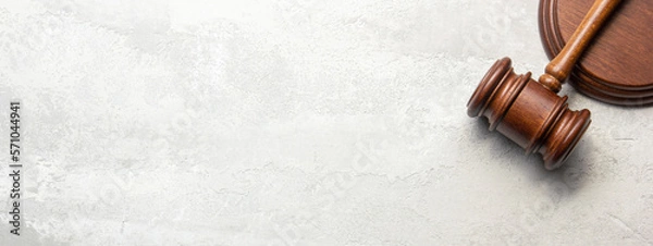 Obraz Judge gavel on white background. Law and justice background