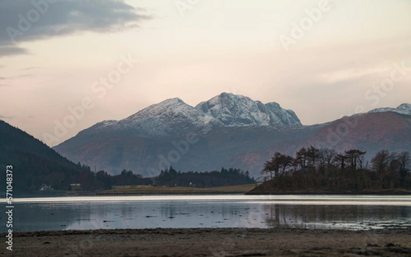 Obraz sunset in the mountains