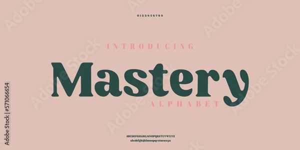 Fototapeta Abstract Fashion font alphabet. Minimal modern urban fonts for logo, brand etc. Typography typeface uppercase lowercase and number. vector illustration