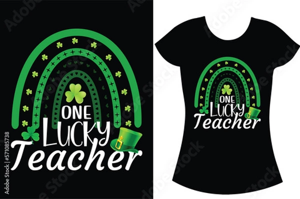 Obraz Lucky vibes mama St- Patrick's Day SVG typography t-shirt design, Lucky charmed design.