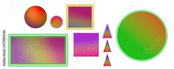 Fototapeta geometric color gradient glowing
