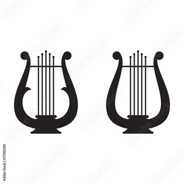 Obraz Harp Icon Vector Logo Illustration Design 