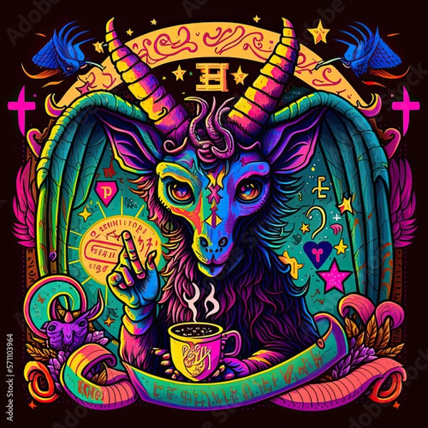 Fototapeta Baphomet Goathead