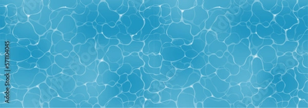 Fototapeta Vector Seamless Rippled Swimming Pool Abstract Background Illustration. Horizontally And Vertically Repeatable. 